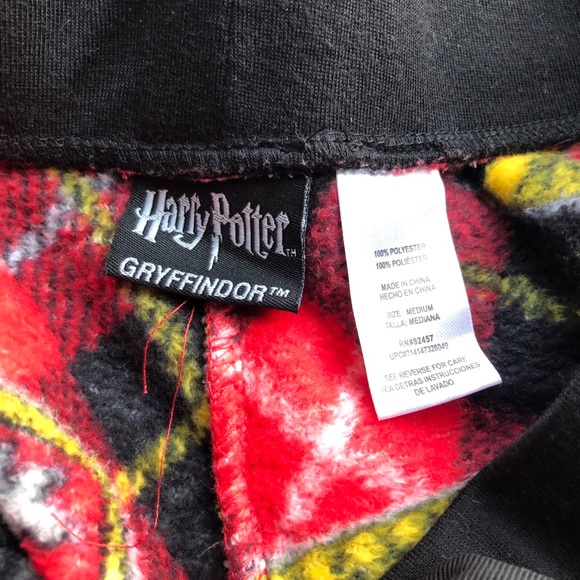 NWOT HP GRYFFINDOR Crest Fleece Pants - Picture 4 of 6